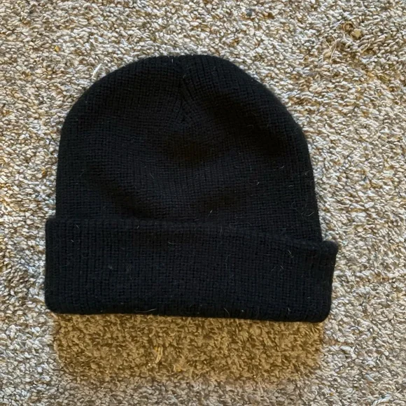 Black Beanie with Patch - Picture 2 of 2